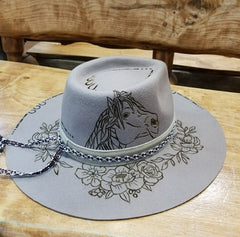 West Von Fashion Hat Women's - Flower/Horse/Horseshoe
