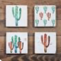 Cactus Coaster Set of 4