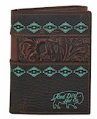 Red Dirt Trifold Turquoise design wallet