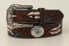 Ariat Womens Belt with feathers and conchos A1533602
