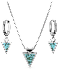 Montana  Pointed Path Turq Necklace Set JS5777