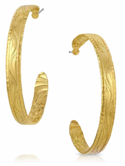 Montana Silversmiths Thin Hoop Gold Earrings ER5663G