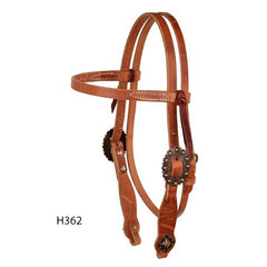 Berlin Browband Headstall W/ Spotter Copper Buckles H363
