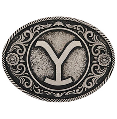 Montana Yellowstone Y Floral Filigree Belt Buckle A914YEL