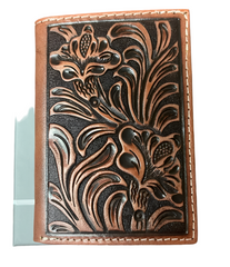Nocona Tooled Leather Tri-Fold Wallet N5417044