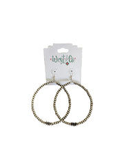West & Co. Beaded Large Earrings