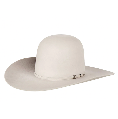 Rodeo King Open Crown Silver Belly Felt Hat