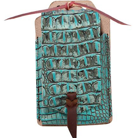 Pc Leather Cell Phone Case Turquoise Gator