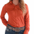 Cowgirl Tuff Breathe Instant Cooling UPF pullover button up- Rust