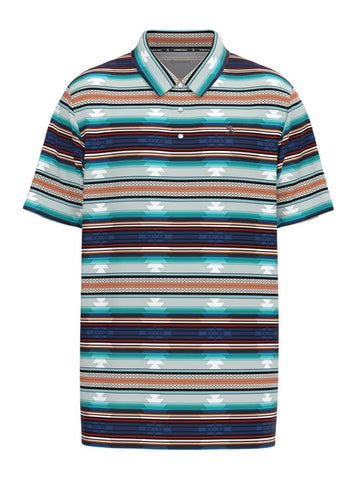 Hooey Striped w/Aztec Polo Shirt Men’s