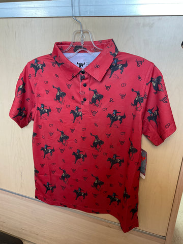 Cowboy Hardware Vintage Bronc S/S Polo Shirt Boy's