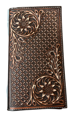 Nocona Bi-Fold Tooled Leather Roeo wallet/Checkbook Cover N500047902
