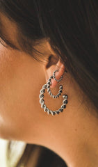 West & Company 3 Pair Twisted Hoops