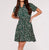 Apricot Green Animal Print Short Sleeve Dress