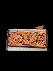 American Darling Cowhide Tooled Tri-Fold