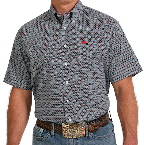CINCH MENS S/S BUTTON SHIRT MTW1111434 LTB