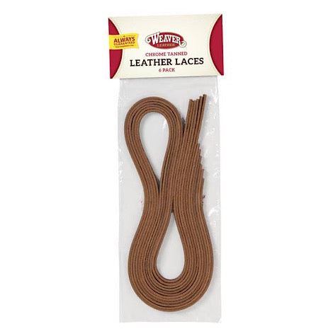 Weaver Chrome Tanned Leather Laces 6 Pack 5/16x40"