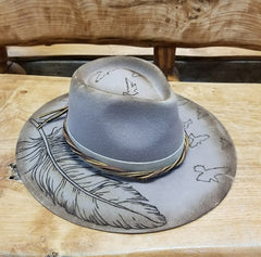 West Von women's fashion Hat - Feather/Birds