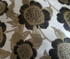 Brown Creek Brown Flowers on White Silk Wild Rag 44"