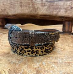 Nocona Cheetah Leather Belt Girl's N4443808