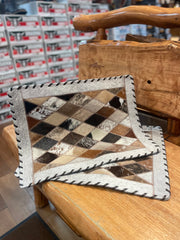 Cowhide Placemat Diamond Design