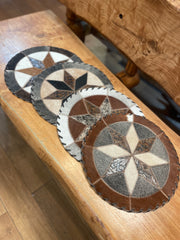 Cowhide Centerpiece Mats