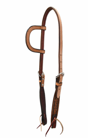 Scott Thomas One Ear Roughout Tooled ends Headstall
