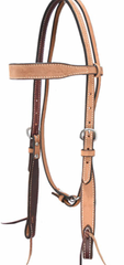 Scott Thomas Brow Band Roughout Tooled ends Headstall