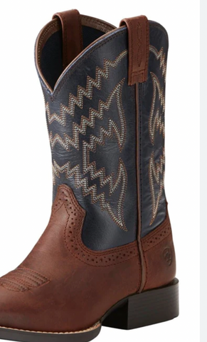 Kids Ariat Tycoon Boot Brazen Brown/Arizona Sky 10021591