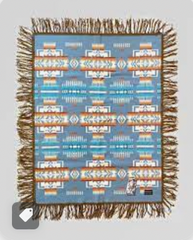 Pendleton Chief Joseph Crib Fringed Shawl Blanket