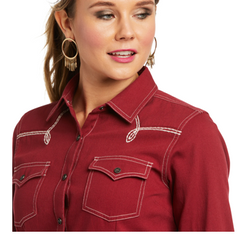 Ariat Ladies REAL Classic Twill Long Sleeve Rhubarb Shirt 10038066