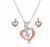 Montana Silver Jewelry Set Heart Line RG CZ JS5626