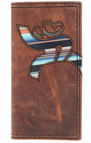 Hooey HAWK Wallet Laser CUT Hands Up Hooey Logo RW011-BRSP