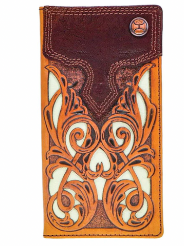 Hooey Hand Tooled Rodeo Wallet HW008-TNBR