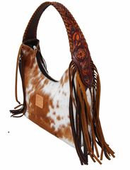 Rafter T Ranch Purse- BL460BN Cowhide with Fringe