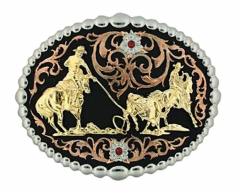 Montana Attitude Triple Color Team Roper Buckle 60969