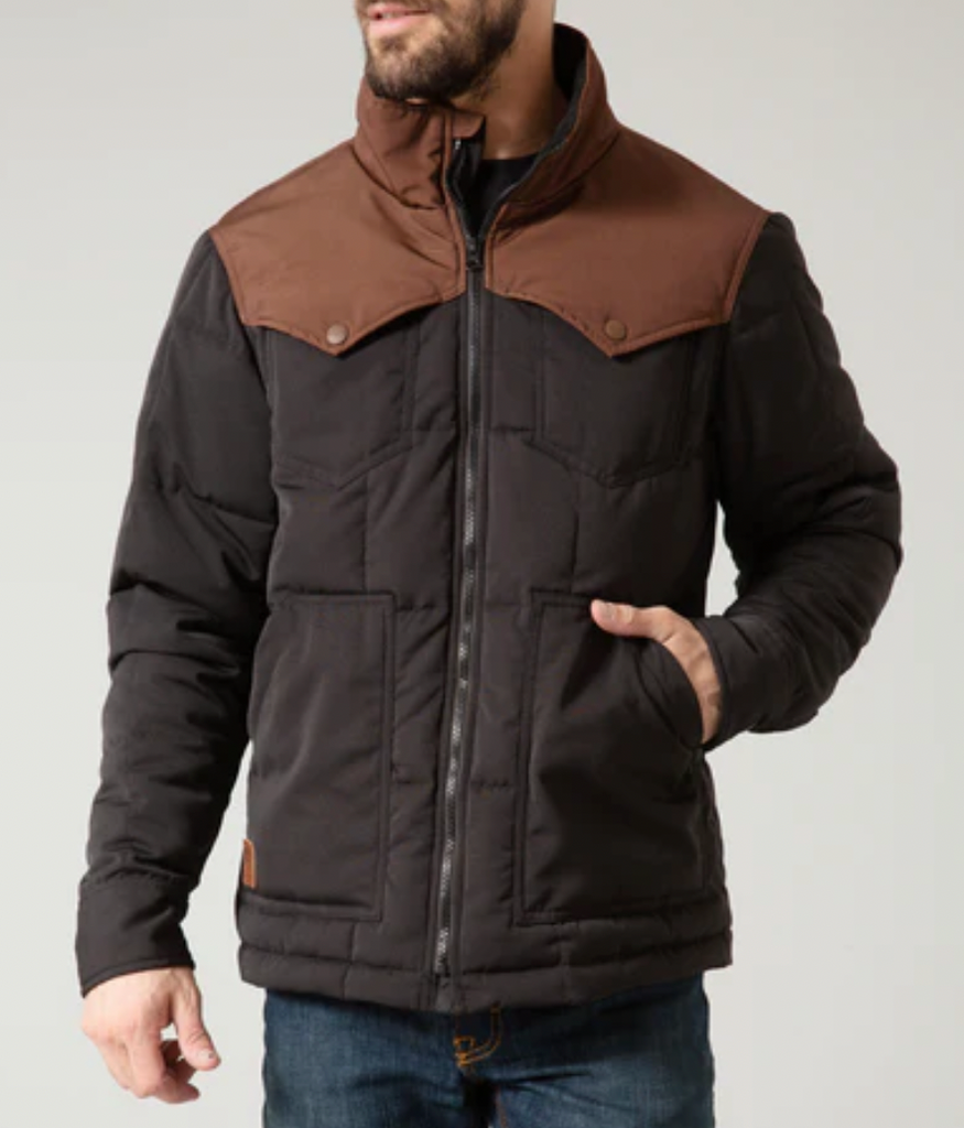 Mens Kimes Colt Jacket Black/Brown Jones Boys Saddlery & Western Wear