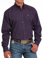Cinch L/S Shirt Men's Purple MTW1105637