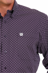 Cinch L/S Shirt Purple Men's  MTW1105638