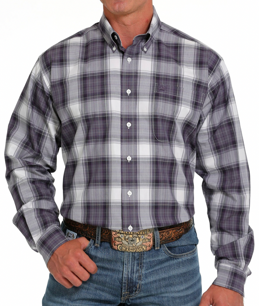 Mens Cinch Shirt MTW11056386White | Jones Boys Saddlery & Western Wear