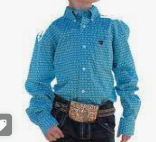 Cinch Button Up L/S Shirt Boy’s MTW7060326