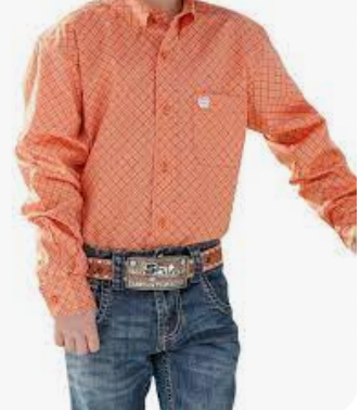 Cinch Button Up L/S Shirt Boy’s  MTW7060298