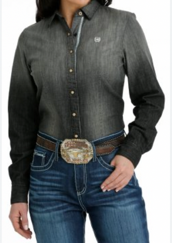 Cinch Button Up L/S Shirt Women's MSW9165039