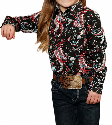 Cruel Girls Snap Up  L/S Shirt Girl’s CTW3230040