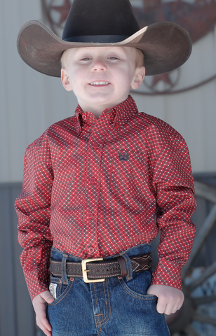 Cinch Button Up L/S Shirt Boy's MTW7061327