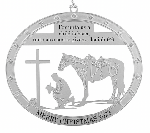 Montana Silversmiths Praying Cowboy Christmas Tree Ornament ORN51