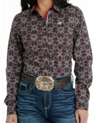 Cinch Button Up L/S Shirt Women's MSW9165042