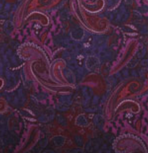 Brown Creek Deep Purple & Burgundy Paisley Silk Wild Rag 44"