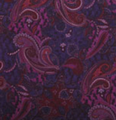 Brown Creek Deep Purple & Burgundy Paisley Silk Wild Rag 44"