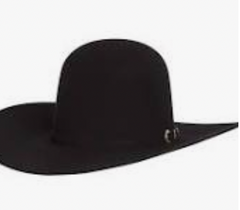 American Hat 20x Black Open Crown